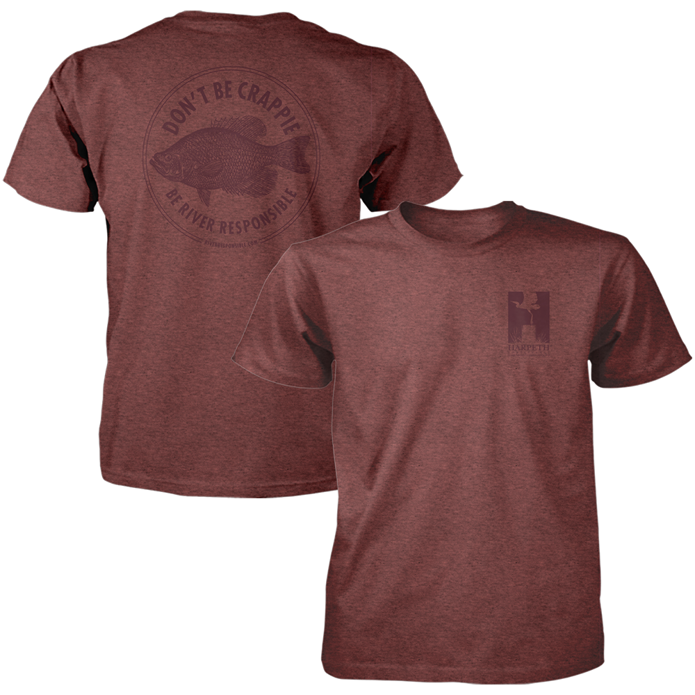 Don't Be Crappie Tee - Heather Maroon