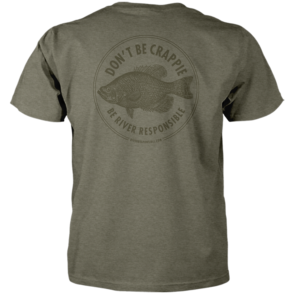 Don't Be Crappie Tee - Heather Green