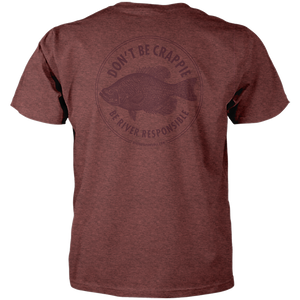 Don't Be Crappie Tee - Heather Maroon