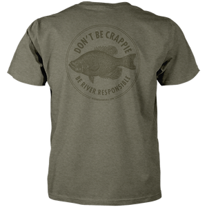 Don't Be Crappie Tee - Heather Green